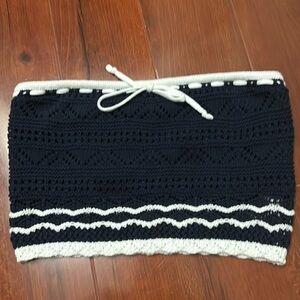 cropped tube top knitted